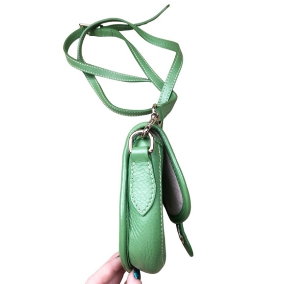 Dooney & Bourke Saddle Crossbody Leather Green Purse Handbag - Picture 4 of 15